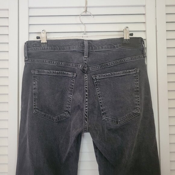 COH Emerson Relaxed Slim Boyfriend Crop Chewed Hem Jean in Dark Gray - Picture 5 of 12